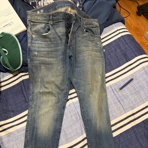 G-Star Men's Distressed Denim Slim Jeans